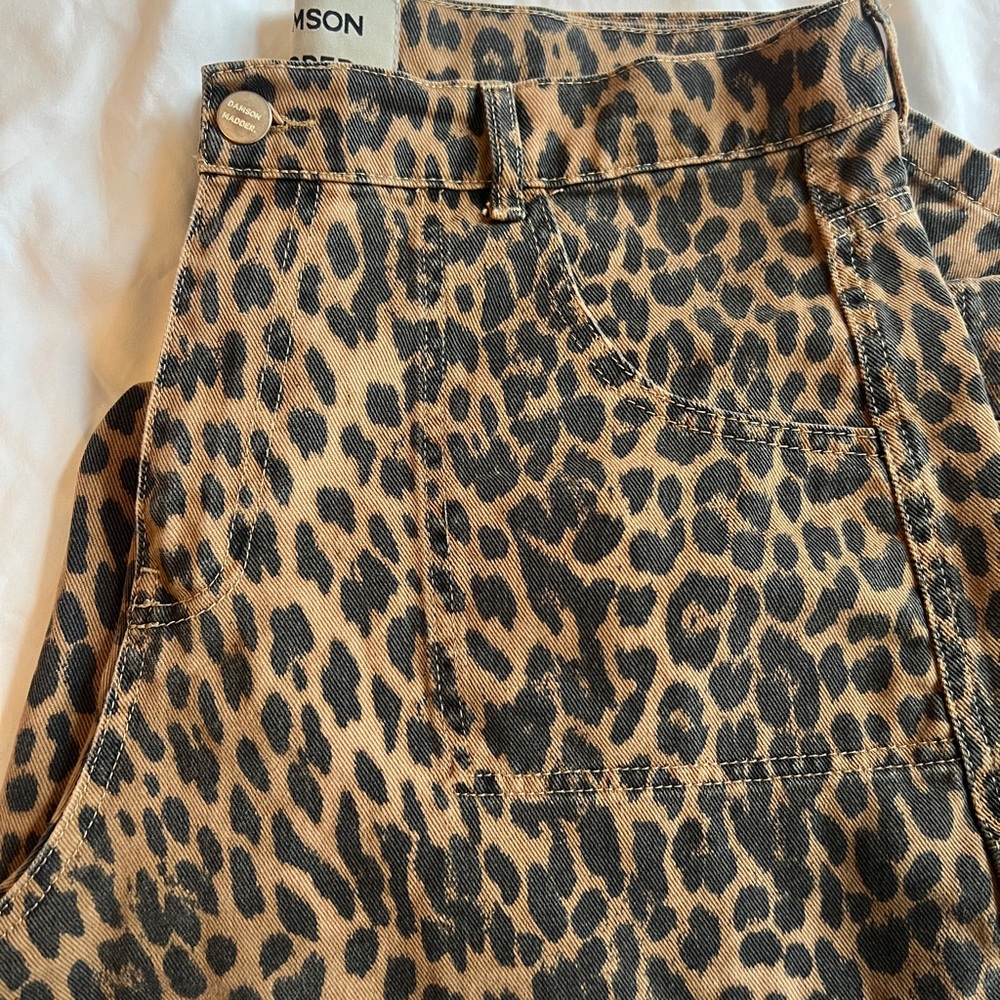 Damson Madder UK 16/US 12 Dion Leopard Carpenter Cargo Pants Jeans